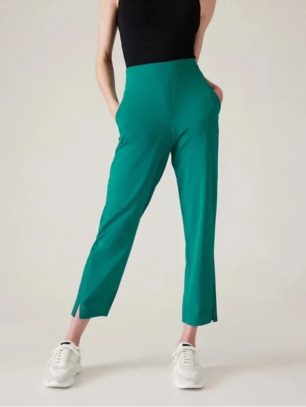 Athleta Brooklyn Ankle Pant Emerald Green Athleisure Casual Women’s Size 6 Tall